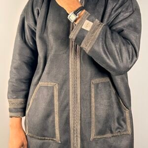 Veste Farwa Bleu (avec capuche & longue)